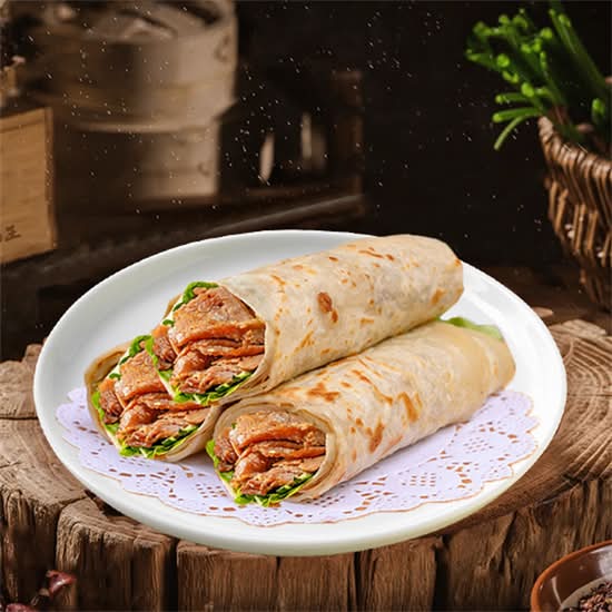 油饼卷上了牛 1pc Braised Beef Brisket Rolled in Fried Flatbread   1pc